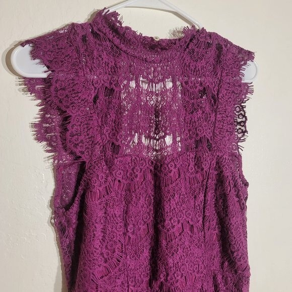 NWT Free People Intimatley Magenta DayDream A-Line Bodycon Embroidered Dress szM - Picture 4 of 13